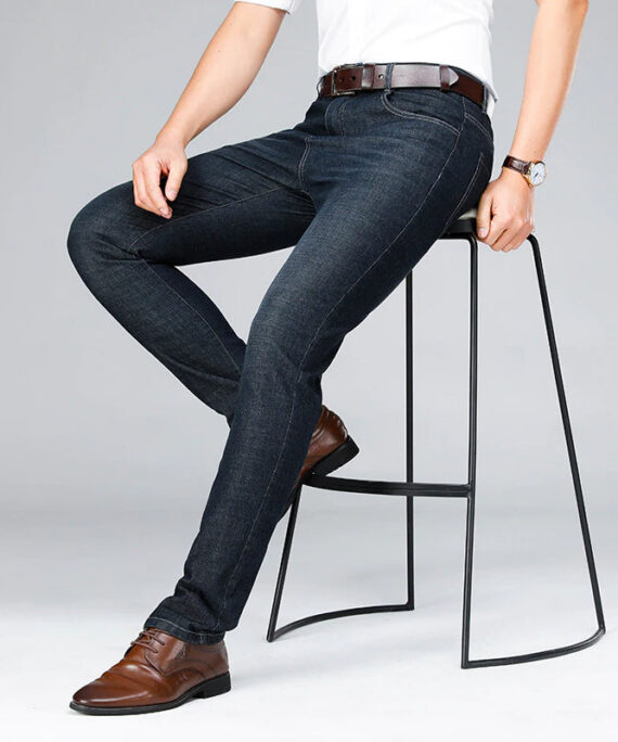 Business Casual Men's Loose Stretch Jeans