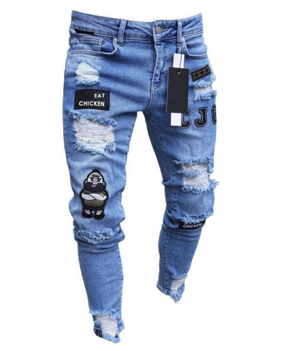 Straight Hip Hop Denim Jeans Pants