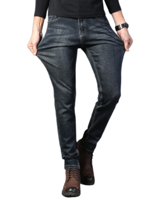 Long Business Casual Straight Denim Jeans