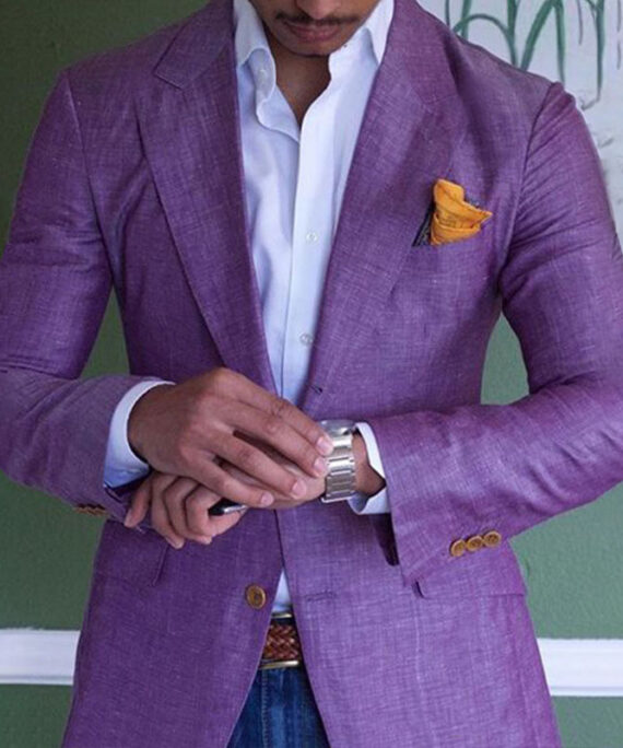 Business Single Breasted Two Buttons Lapel Collar Blazer