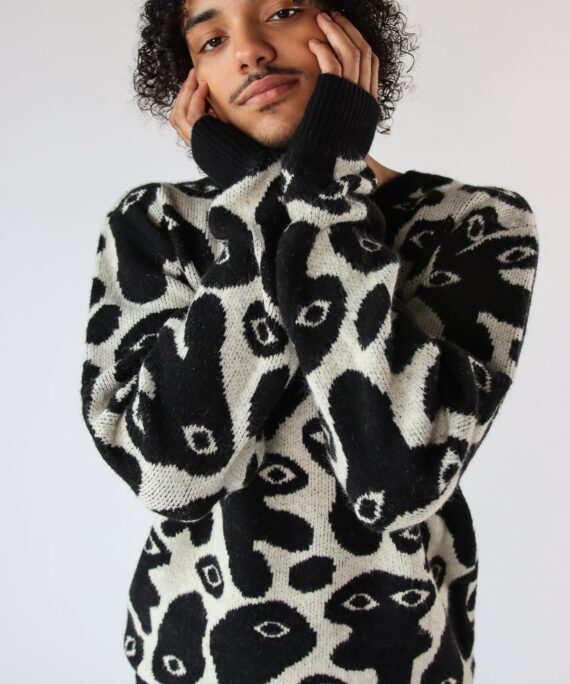 Amoeba Brushed Knit Sweater